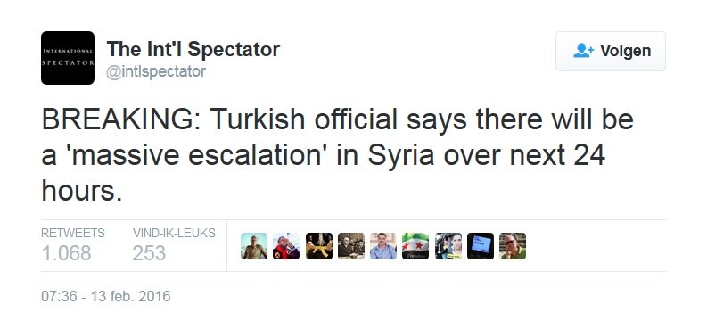 tweet turkse official gigantische escalatie