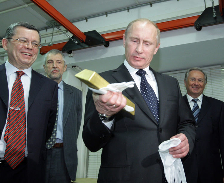 Poetin goudbaar 