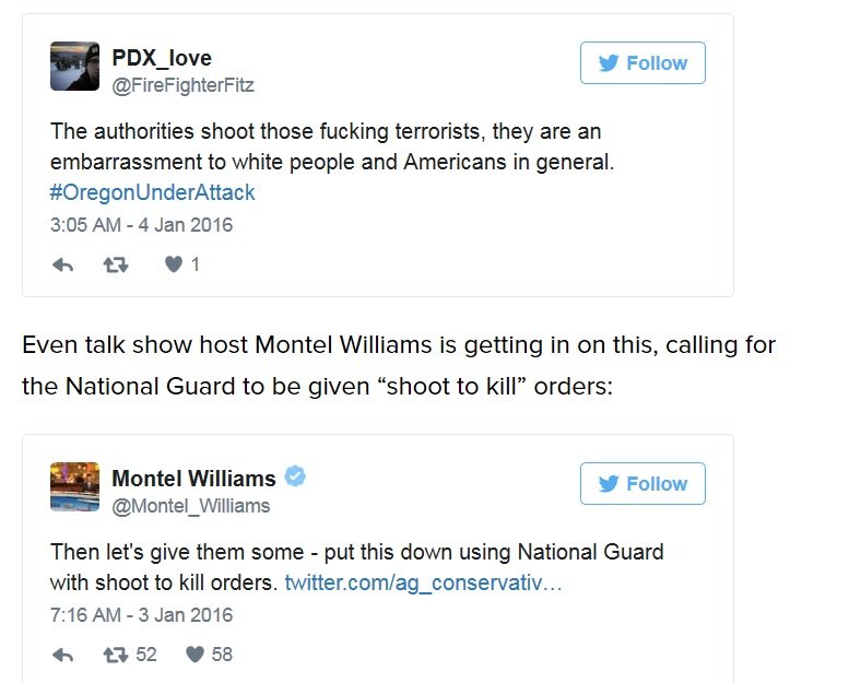 Twitter Oregon protestactie