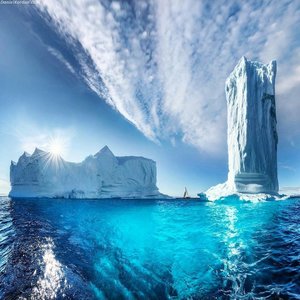 Towering iceberg