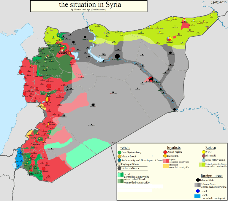 kaart syrië 
