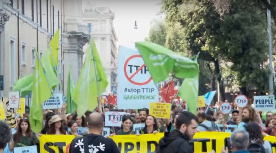 ttip demonstratie rome