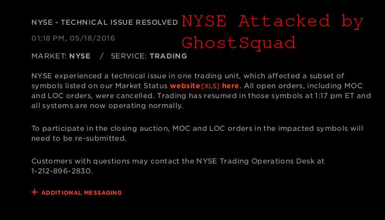 NYSE aangevallen