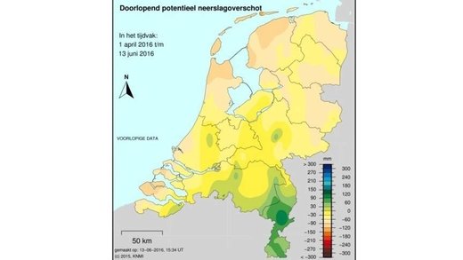 neerslag april tot half juni 2016