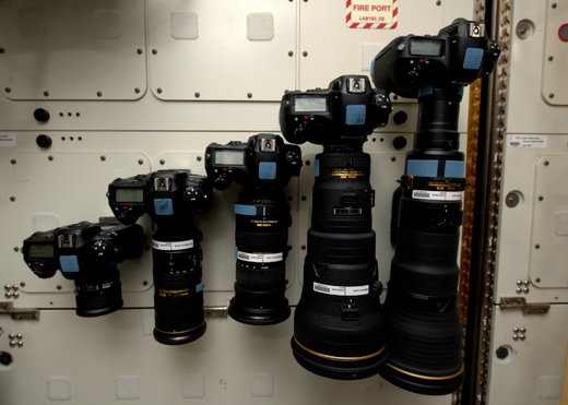 Photography gear on ISS