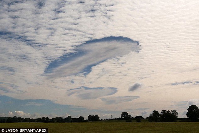hole-punch cloud over UK