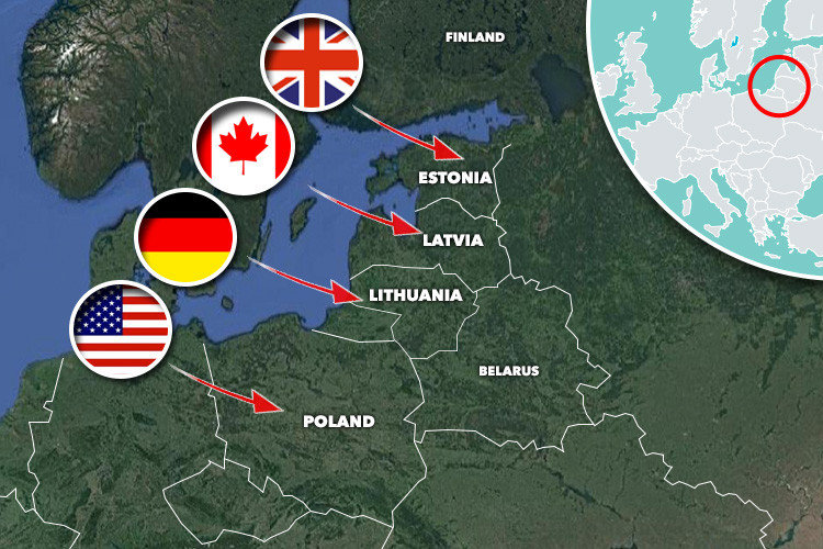 Westers troops borders Russia