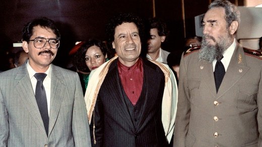 Daniel Ortega, Khadaffi, Castro