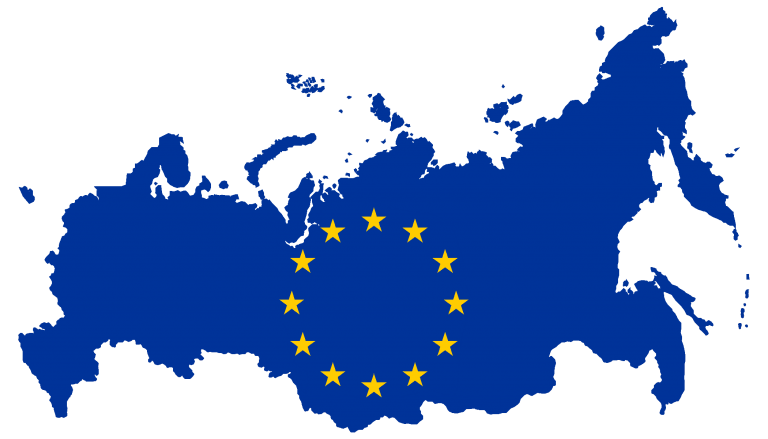 Rusland met EU sterren