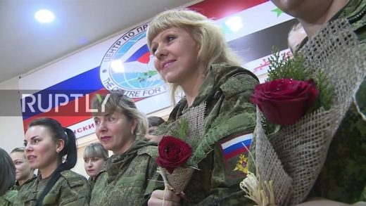 Russische vrouwen op 8 maart in Syrië