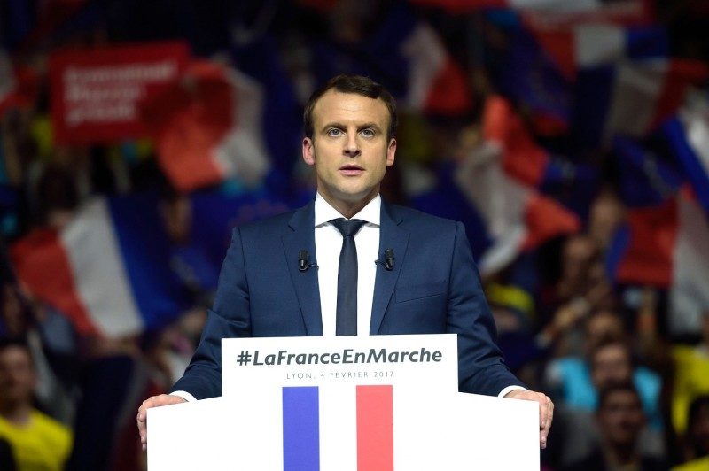 De Franse presidentskandidaat Emmanuel Macron
