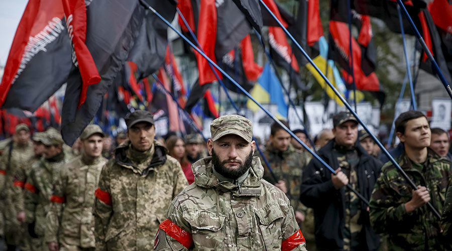 Members of Ukrainian radical group Right Sector
