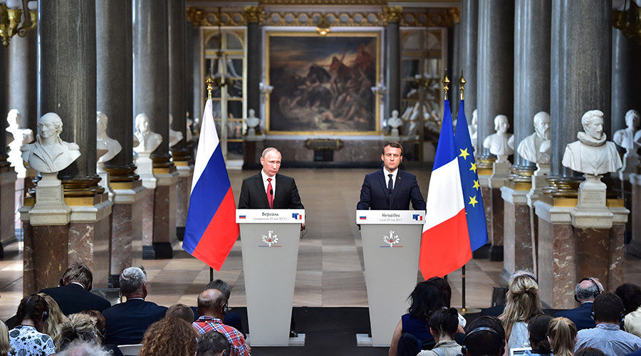 Persconferentie Poetin en Macron