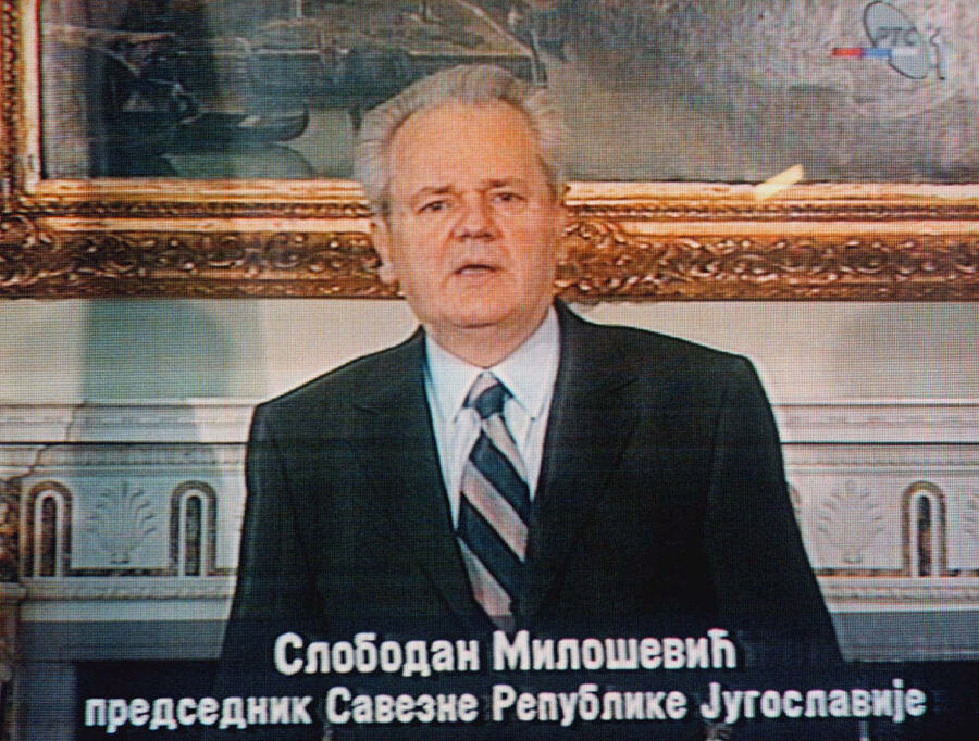 Joegoslavische President Slobodan Milosevic