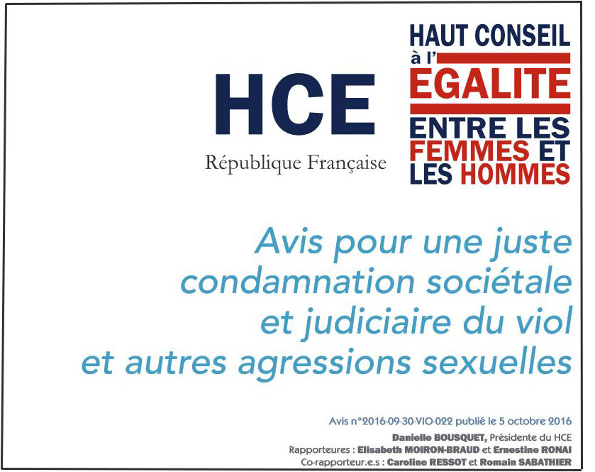 Omslag van het rapport dat gepubliceerd werd door de ‘Hoge Raad voor de Gelijkheid Tussen Vrouwen en Mannen’
