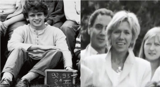 Emmanuel en Brigitte Macron tijdens het schooljaar van 1992-1993