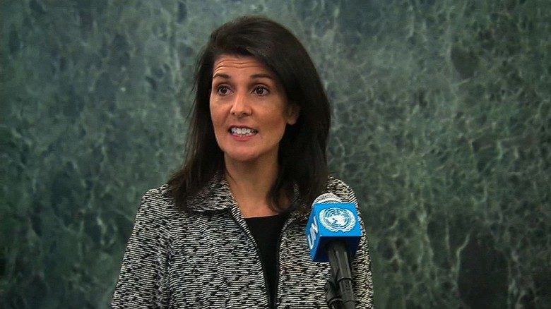 Amerikaanse VN-ambassadeur Nikki Haley