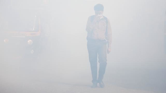 Smog vervuilde lucht