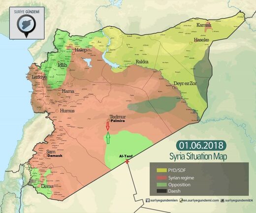 De situatie in Al-Tanfa op 01.06.2018
