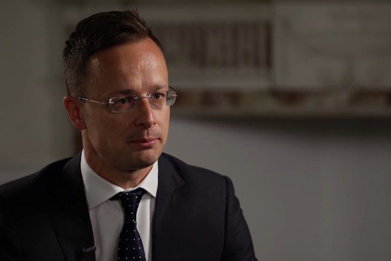 Hongaarse minister Buitenlandse Zaken Péter Szijjártó