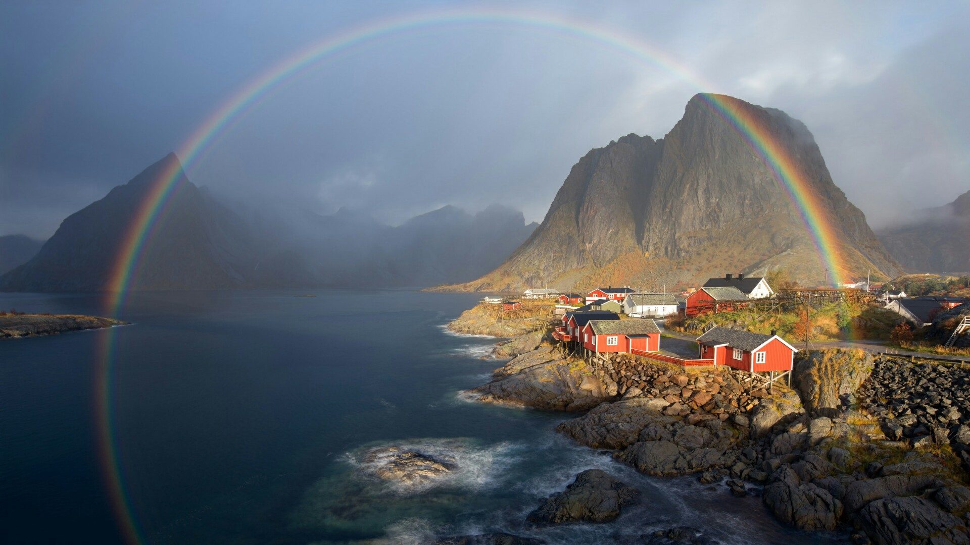 Klik om te vergroten Rainbow over Hamnoy
