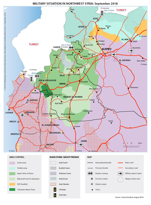 militaire kaart noordelijk Syrië Idlib