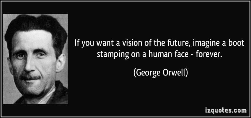 George Orwell citaat laars gezicht