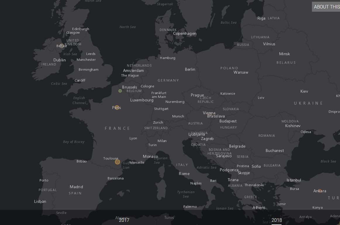 kaart terroristische aanslagen