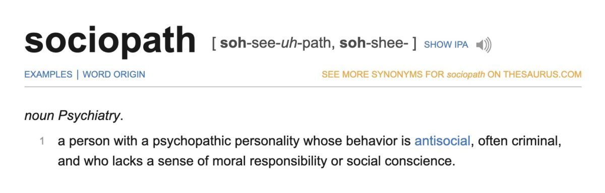 definitie sociopaat