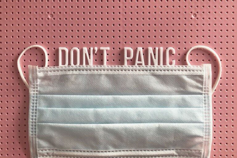 don't panic mondkapje