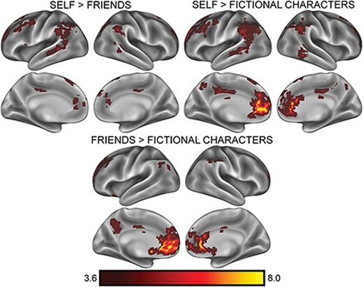 identifiation fiction characters brain scan