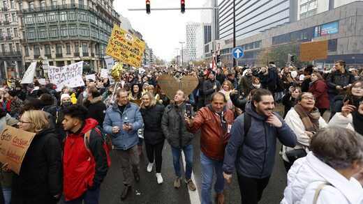 Protest Brussel corona