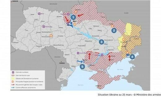 oorlogskaart van Oekraïne