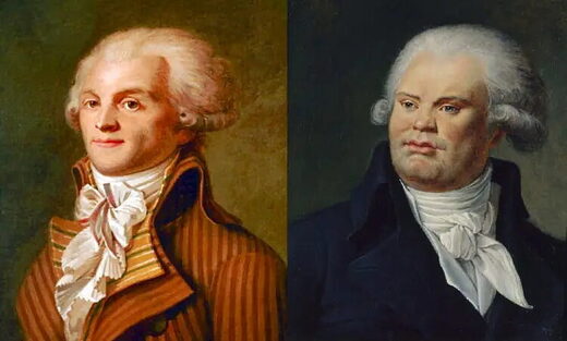 Robespierre and Danton franse revolutie
