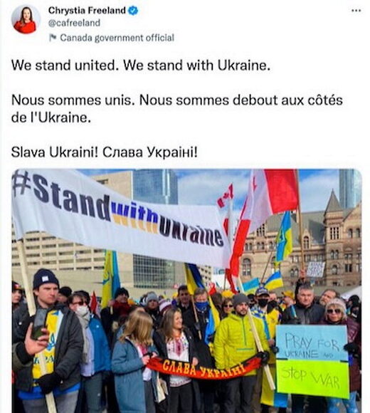 chrystia freeland tweet neo nazi canada