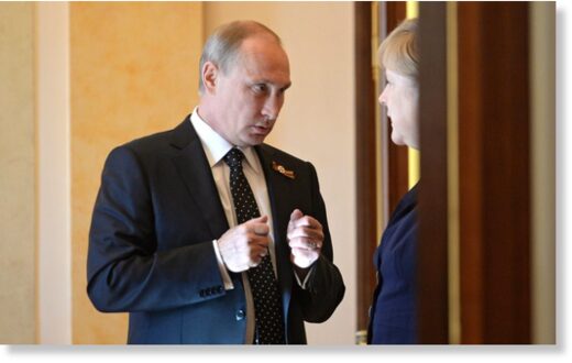poetin en merkel