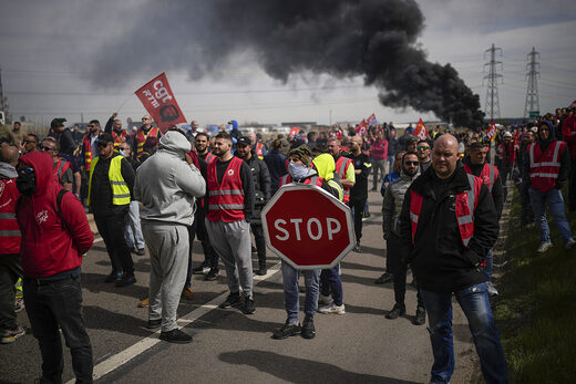 frankrijk demonstratie oliearbeider