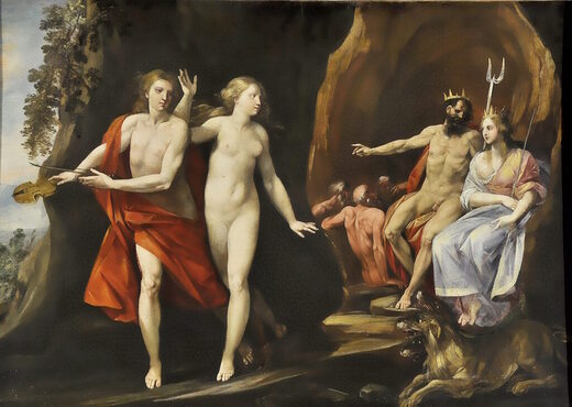 Orpheus en Eurydice schilderij