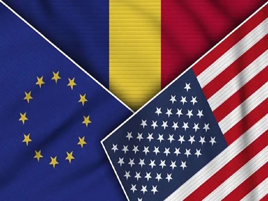 europese unit roemenië vs vlaggen
