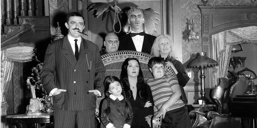Addams familie tv show foto van de familie