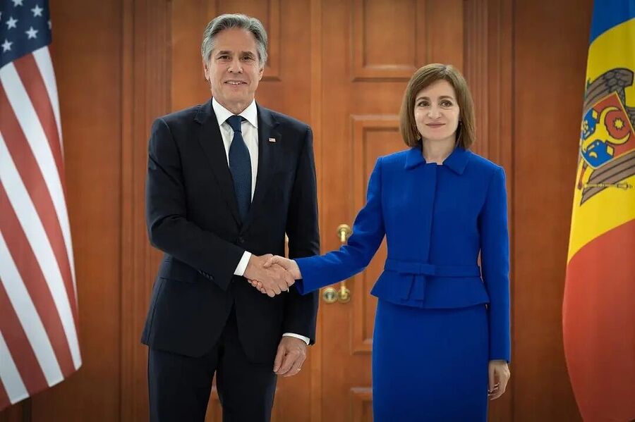 maia sandu blinken navo samenwerking moldavië