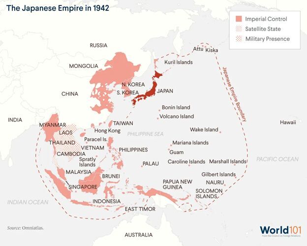 Klik om te vergroten Het Japanese Rijk in 1942