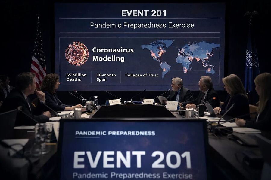 door ai vervaardigde afbeelding van event 201 pandemie conferentie
