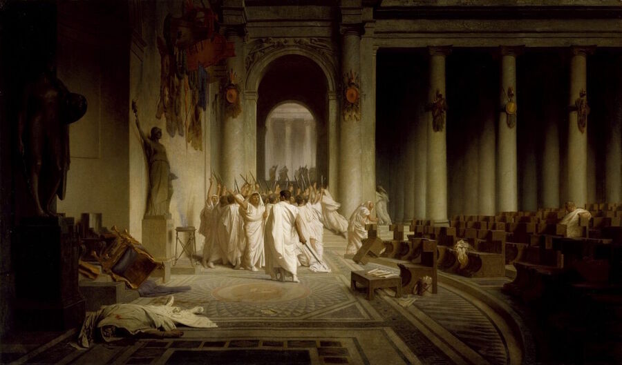 dood van caesar schilderij