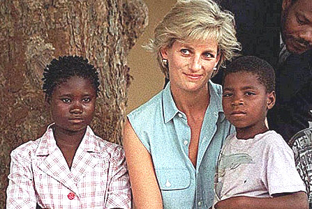 Prinses Diana in Angola